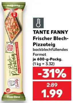 Kaufland TANTE FANNY Frischer Blech-Pizzateig Angebot