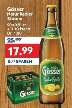 Hol'ab Getränkemarkt Gösser Natur Radler Zitrone Angebot