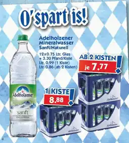 Hol'ab Getränkemarkt Adelholzener Mineralwasser Sanft/Naturell Angebot