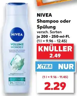Kaufland NIVEA Shampoo oder Spülung Angebot