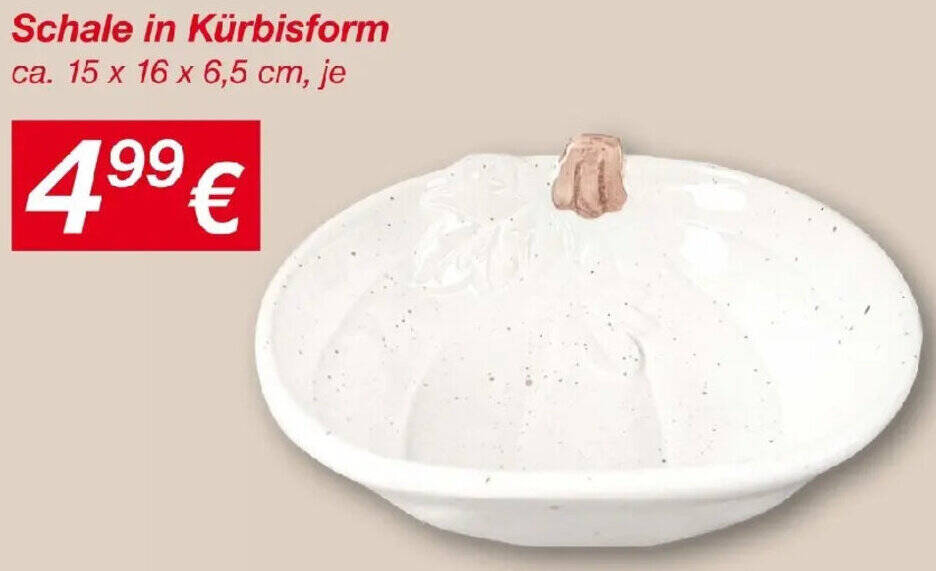 Schale in Kürbisform Angebot bei KiK