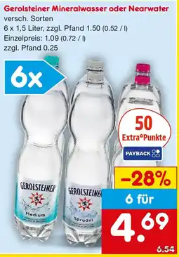 Netto Getränke Discount Gerolsteiner Mineralwasser Angebot