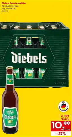 Netto Getränke Discount Diebels Premium Altbier Angebot
