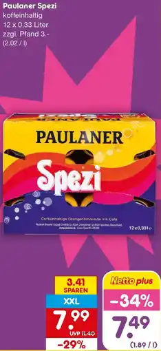 Netto Getränke Discount Paulaner Spezi Angebot