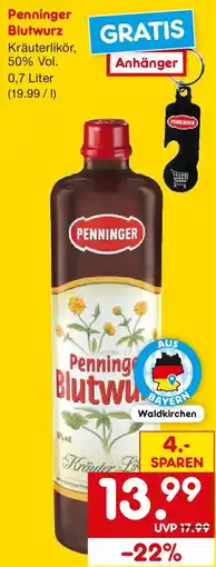 Netto Getränke Discount Penninger Blutwurz Angebot