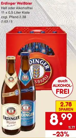 Netto Getränke Discount Erdinger Weißbier Angebot