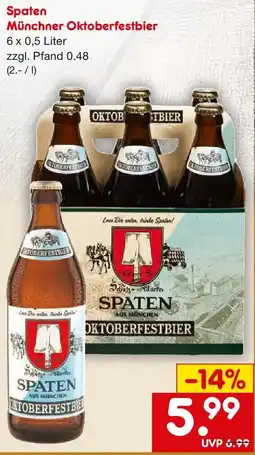 Netto Getränke Discount Spaten Münchner Oktoberfestbier Angebot