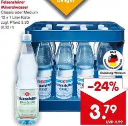 Netto Getränke Discount Felsensteiner Mineralwasser Angebot