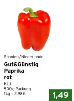 CAP Markt Gut&Günstig Paprika rot Angebot