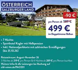 ALDI Nord Reisen Österreich salzburger land Angebot