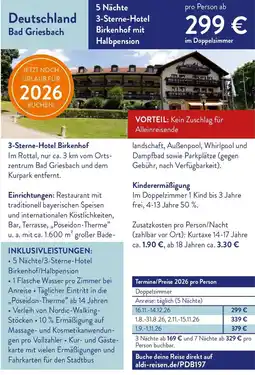 ALDI Nord Reisen Deutschland Bad Griesbach Angebot