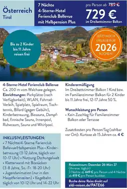 ALDI Nord Reisen Österreich Tirol Angebot