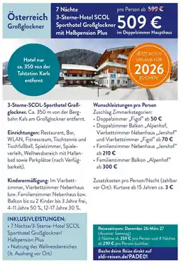 ALDI Nord Reisen Österreich Großglockner Angebot