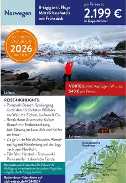 ALDI Nord Reisen Norwegen Angebot