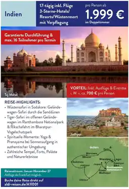 ALDI Nord Reisen Indien Angebot