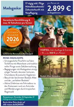 ALDI Nord Reisen Madagaskar Angebot