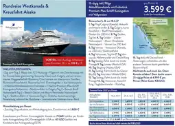 ALDI Nord Reisen Rundreise Westkanada & Kreuzfahrt Alaska Angebot