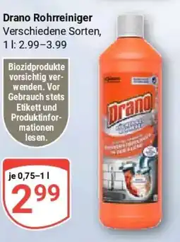 Globus Drano Rohrreiniger Angebot