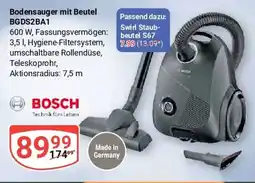 Globus BOSCH Bodensauger mit Beutel BGDS2BA1 Angebot