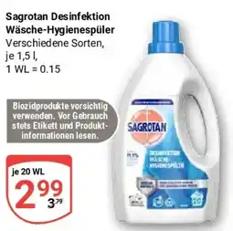 Globus Sagrotan Desinfektion Wäsche-Hygienespüler Angebot
