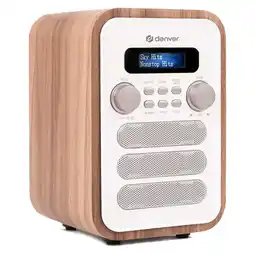 Netto Marken-Discount Denver DAB-48 DAB+/ FM-Radio mit Bluetooth, Holzdesign, dunkelgrau Angebot