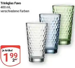 Globus Trinkglas Favo Angebot