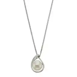 Netto Marken-Discount Zeeme Pearls Halskette Silber 925 rhodiniert 45cm mit einer weißen Perle 9-9,5mm Angebot