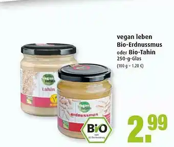 Markant Vegan Leben Bio-erdnussmus Oder Bio-tahin Angebot