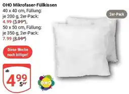 Globus OHO Mikrofaser-Füllkissen Angebot