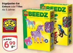 Globus BEEDZ Bügelperlen-Set Einhorn oder T-Rex Angebot