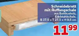 CENTERSHOP Kesper Schneidebrett mit Auffangschale Angebot
