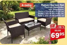 CENTERSHOP Rattan-Garten-Set Angebot