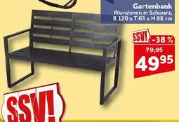 CENTERSHOP Gartenbank Alurahmen in Schwarz Angebot