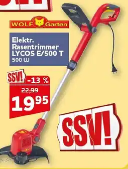 CENTERSHOP WOLF Garten Elektr. Rasentrimmer LYCOS E/500 T Angebot