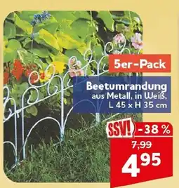 CENTERSHOP Beetumrandung aus Metall, in Weiß Angebot