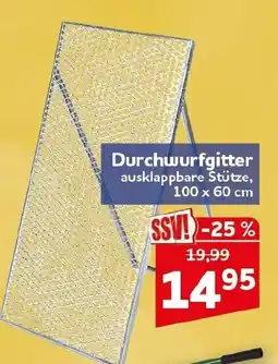 CENTERSHOP Durchwurfsgitter ausklappbare Stütze Angebot