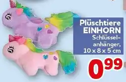 CENTERSHOP Plüschtiere EINHORN Schlüsselanhänger Angebot