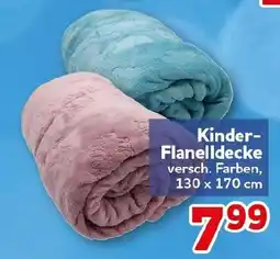 CENTERSHOP Kinder-Flanelldecke Angebot
