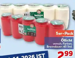 CENTERSHOP bolsius Öllicht Angebot