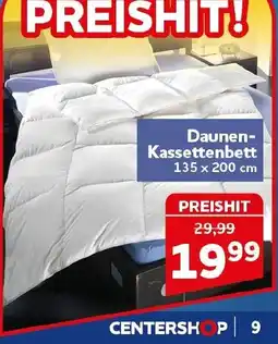 CENTERSHOP Daunen-Kassettenbett Angebot