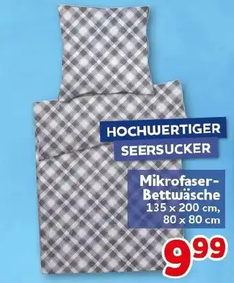 CENTERSHOP Hochwertiger Seersucker Mikrofaser-Bettwäsche Angebot