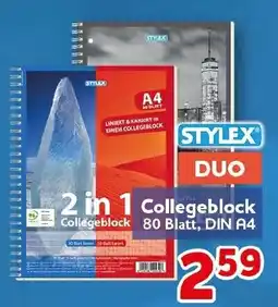 CENTERSHOP STYLEX DUO Collegeblock Angebot