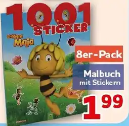 CENTERSHOP Die Biene Maja Malbuch mit Stickern Angebot