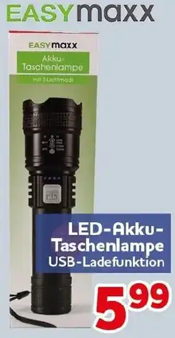 CENTERSHOP EASYmaxx LED-Akku-Taschenlampe Angebot