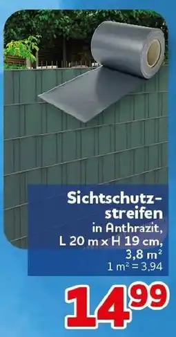 CENTERSHOP Sichtschutzstreifen in Anthrazit Angebot