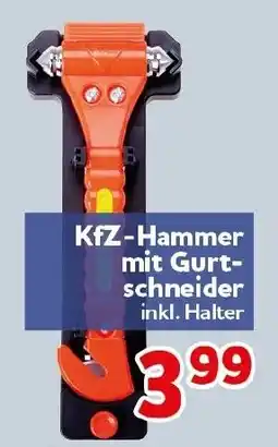 CENTERSHOP KfZ-Hammer mit Gurt-schneider inkl. Halter Angebot