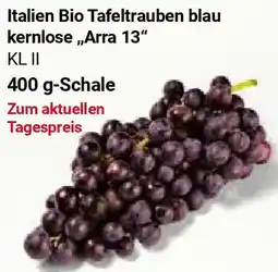 Globus Italien Bio Tafeltrauben blau kernlose „Arra 13“ Angebot