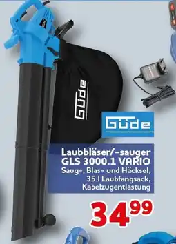CENTERSHOP Güde Laubbläser/-sauger GLS 3000.1 VARIO Angebot