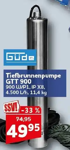 CENTERSHOP Güde Tiefbrennenpumpe GTT 900 Angebot
