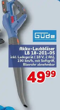 CENTERSHOP Güde Akku-Laubbläser LB 18-201-05 Angebot